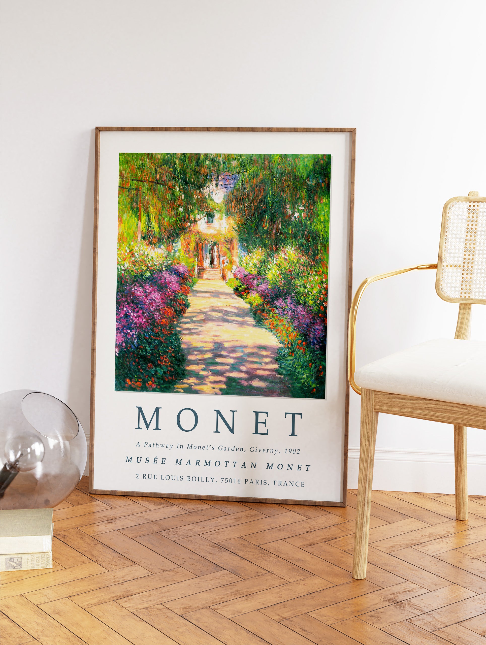 A Pathway In Monet's Garden Poster by Claude Monet, Claude Monet Print