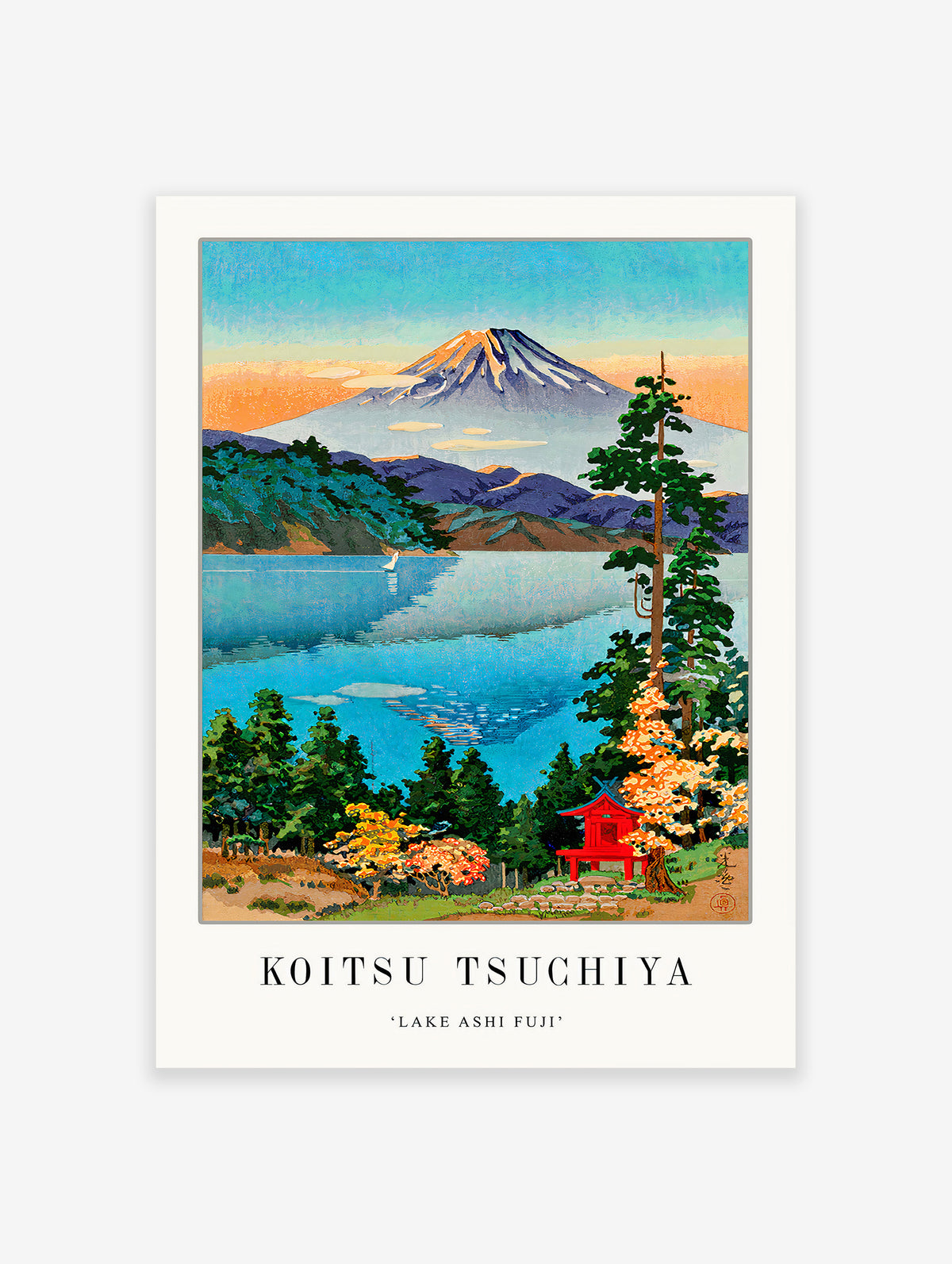 Lake Ashi Fuji Poster Koitsu Tsuchiya, Koitsu Tsuchiya Print