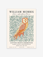 Floral Owl Poster by William Morris, William Morris Print