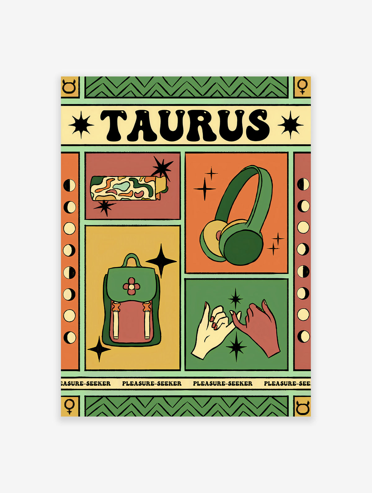 Taurus Zodiac Poster, Taurus Zodiac Star Sign Print