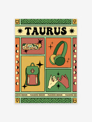 Taurus Zodiac Poster, Taurus Zodiac Star Sign Print