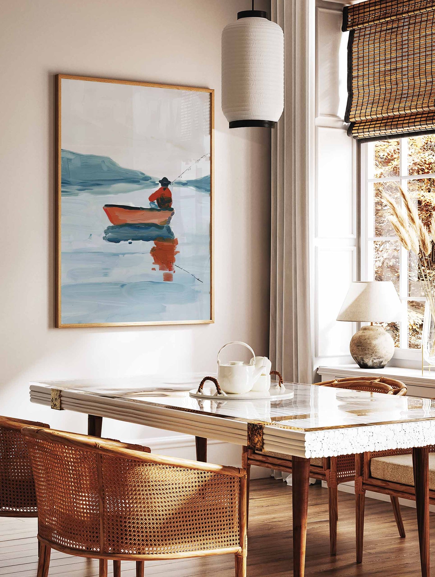Man Fishing Poster