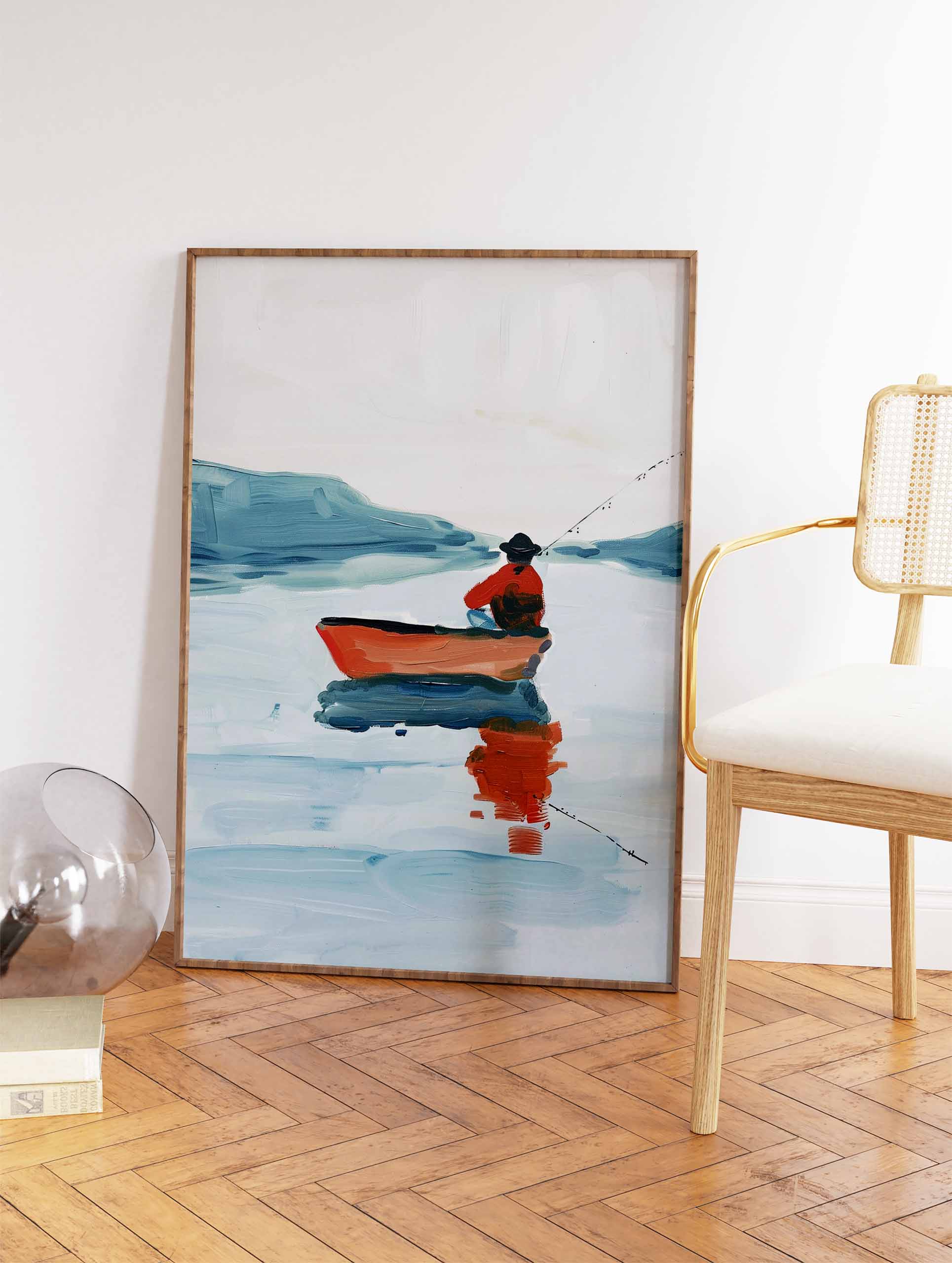 Man Fishing Poster