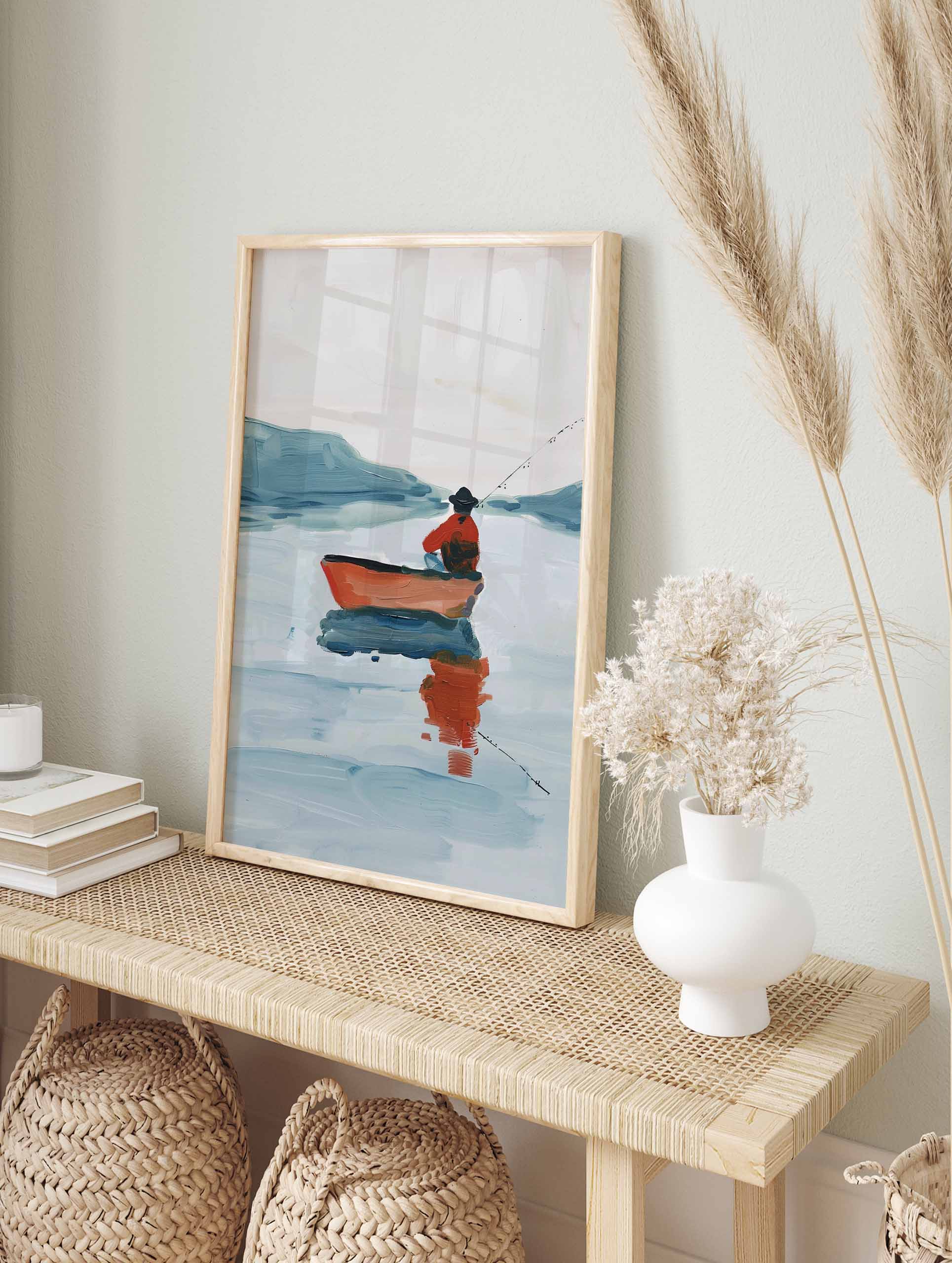 Man Fishing Poster