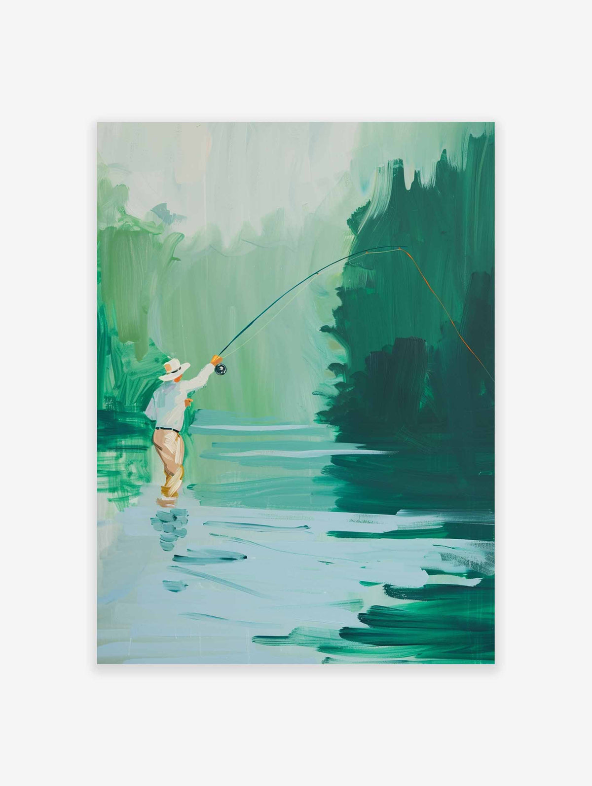 Man Fishing Poster