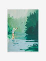 Man Fishing Poster