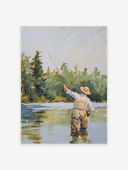 Man Fishing Poster