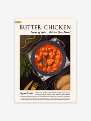 Chicken Curry Poster, Butter Chicken Print