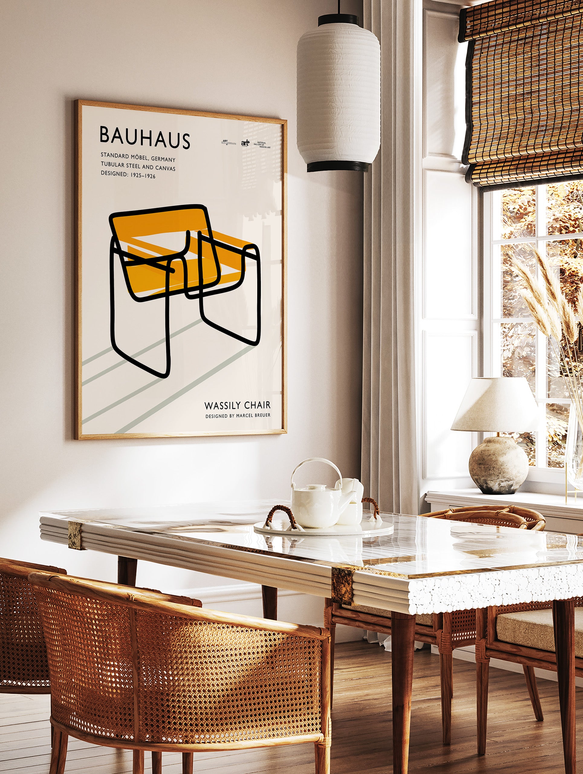 Bauhaus Wassily Chair Poster, Bauhaus Print