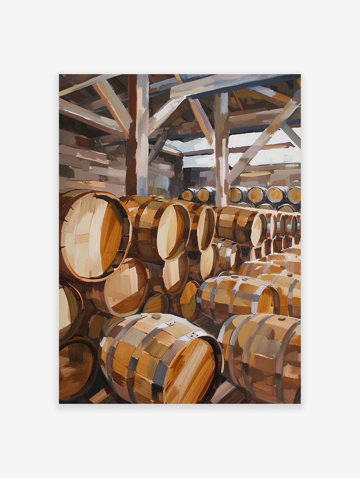 Wine Barrels Poster