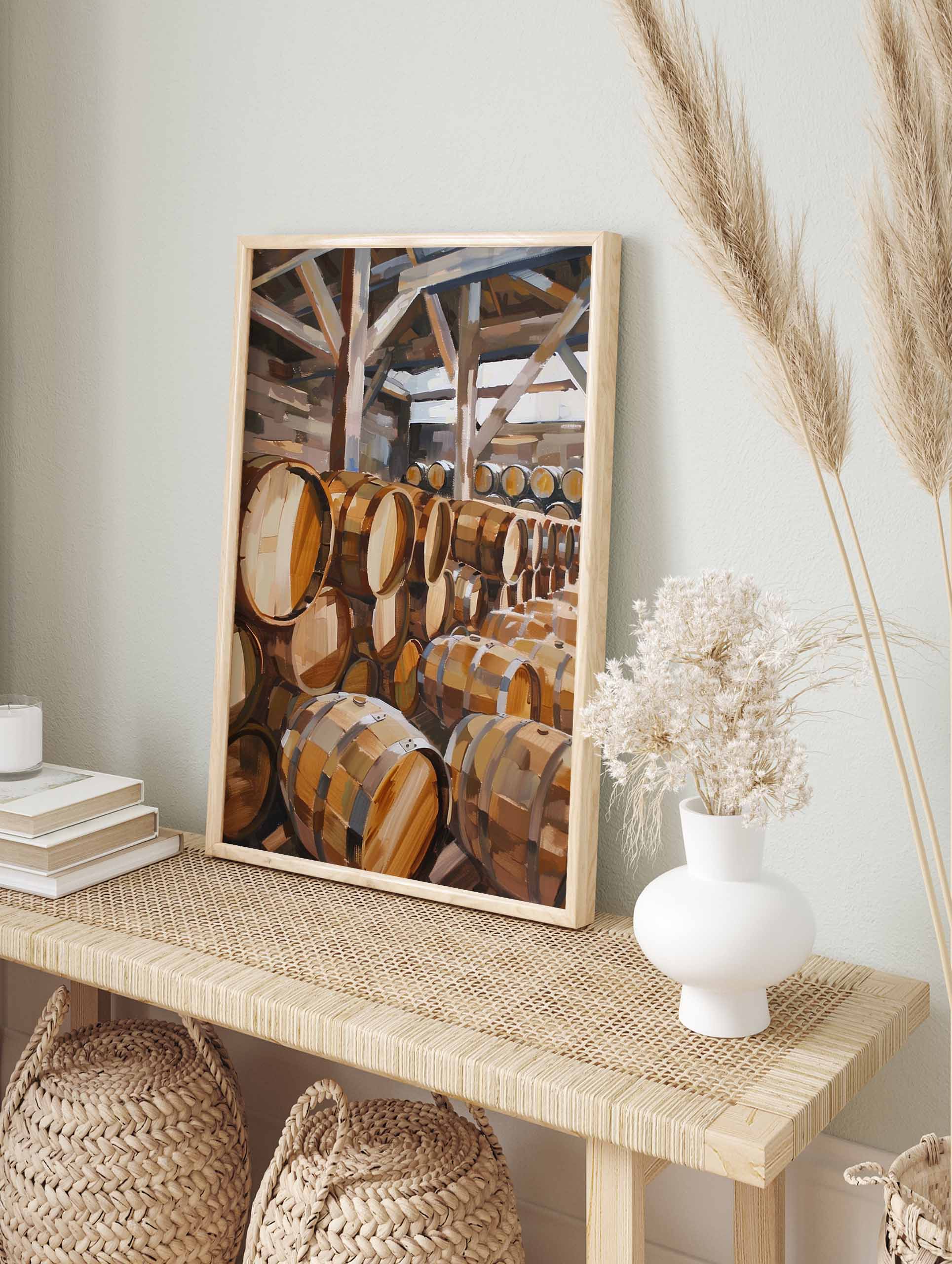 Wine Barrels Poster