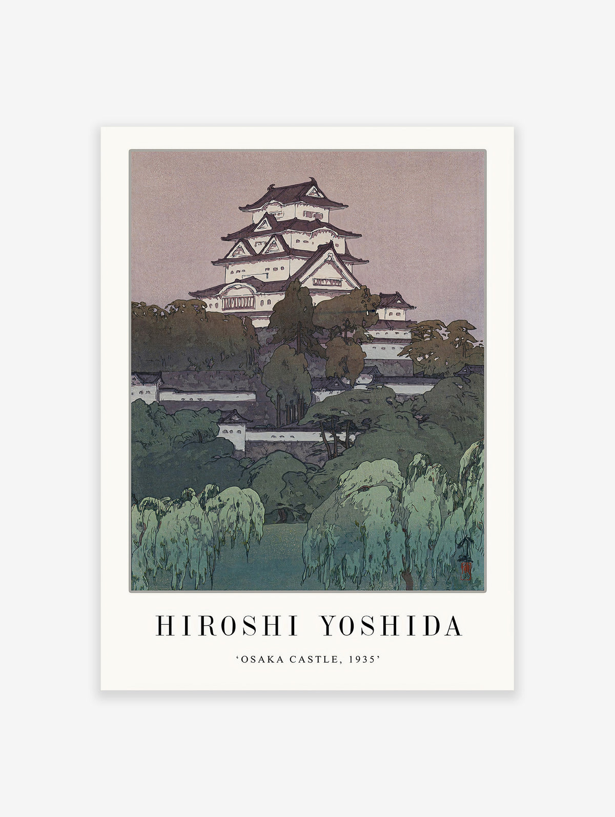 Osaka Castle Poster by Hiroshi Yoshida, Hiroshi Yoshida Print