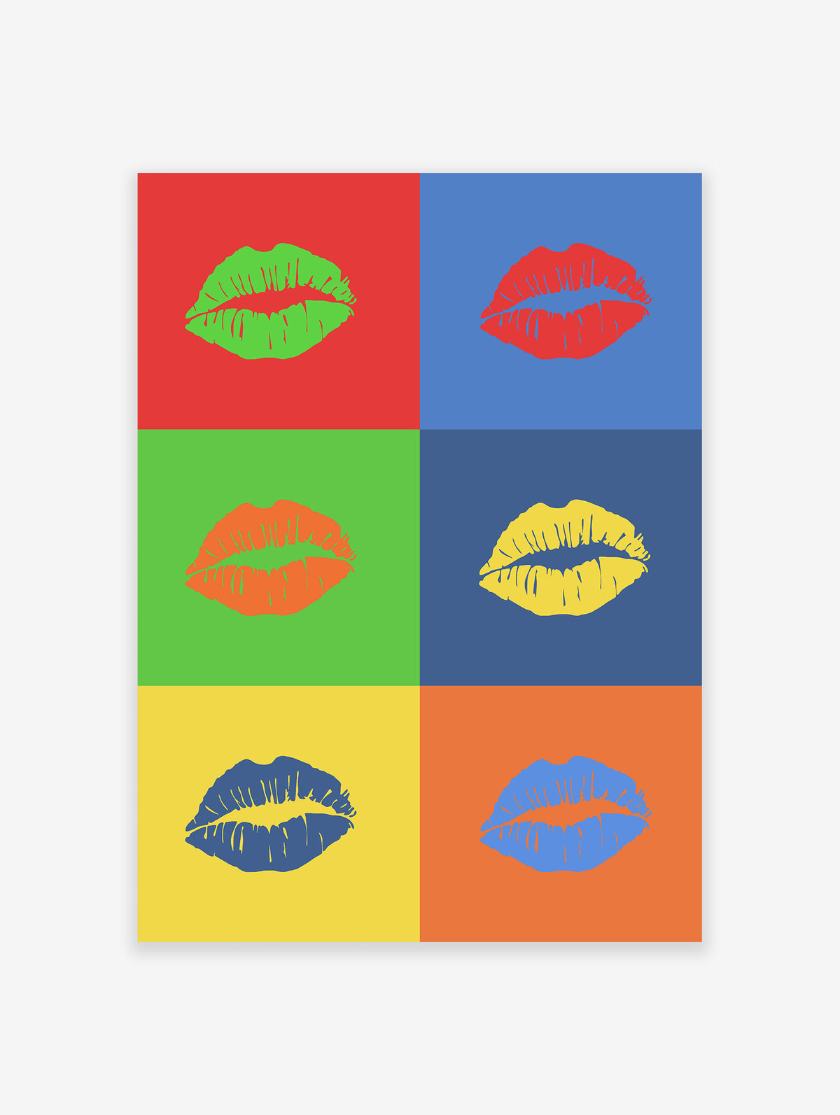 Lips Pop Art Poster, Lips Print