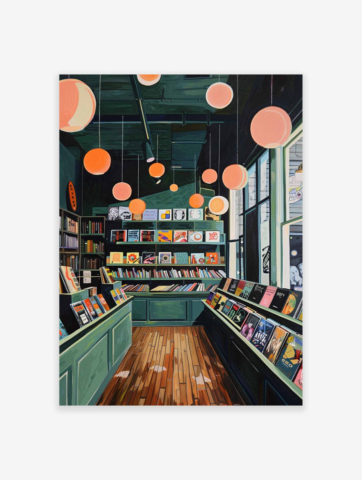 Vintage Record Shop Poster