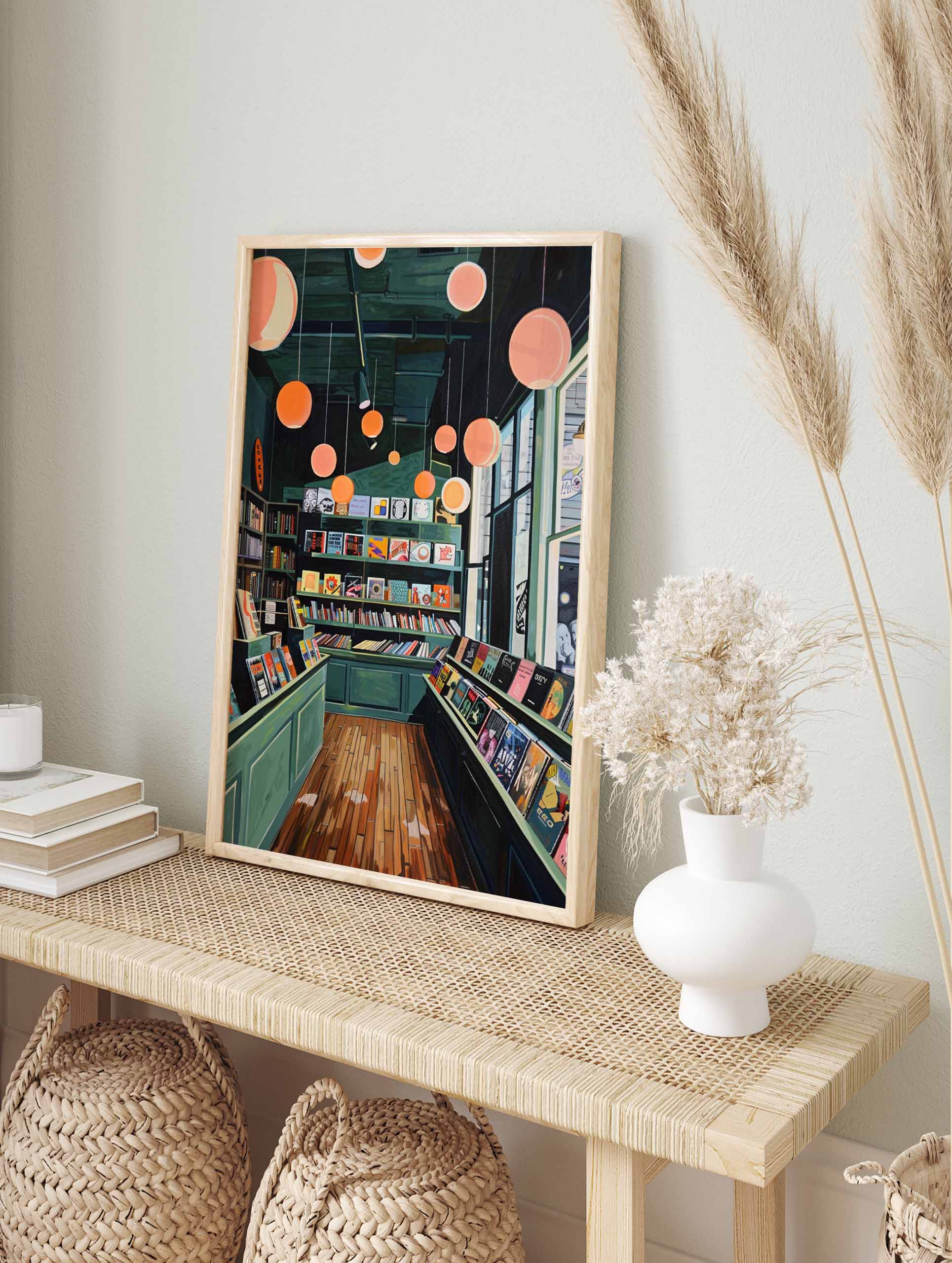 Vintage Record Shop Poster