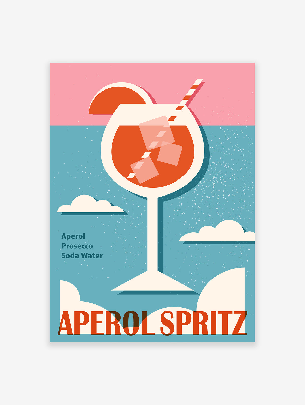 Aperol Drinks Poster, Cocktail Print