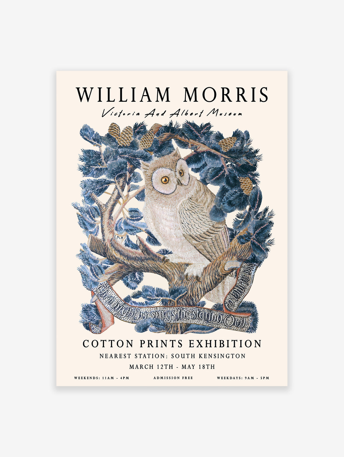 Owl Poster by William Morris, William Morris Owl Print