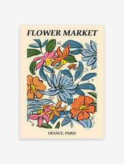 Flower Market France Poster, France Floral Print