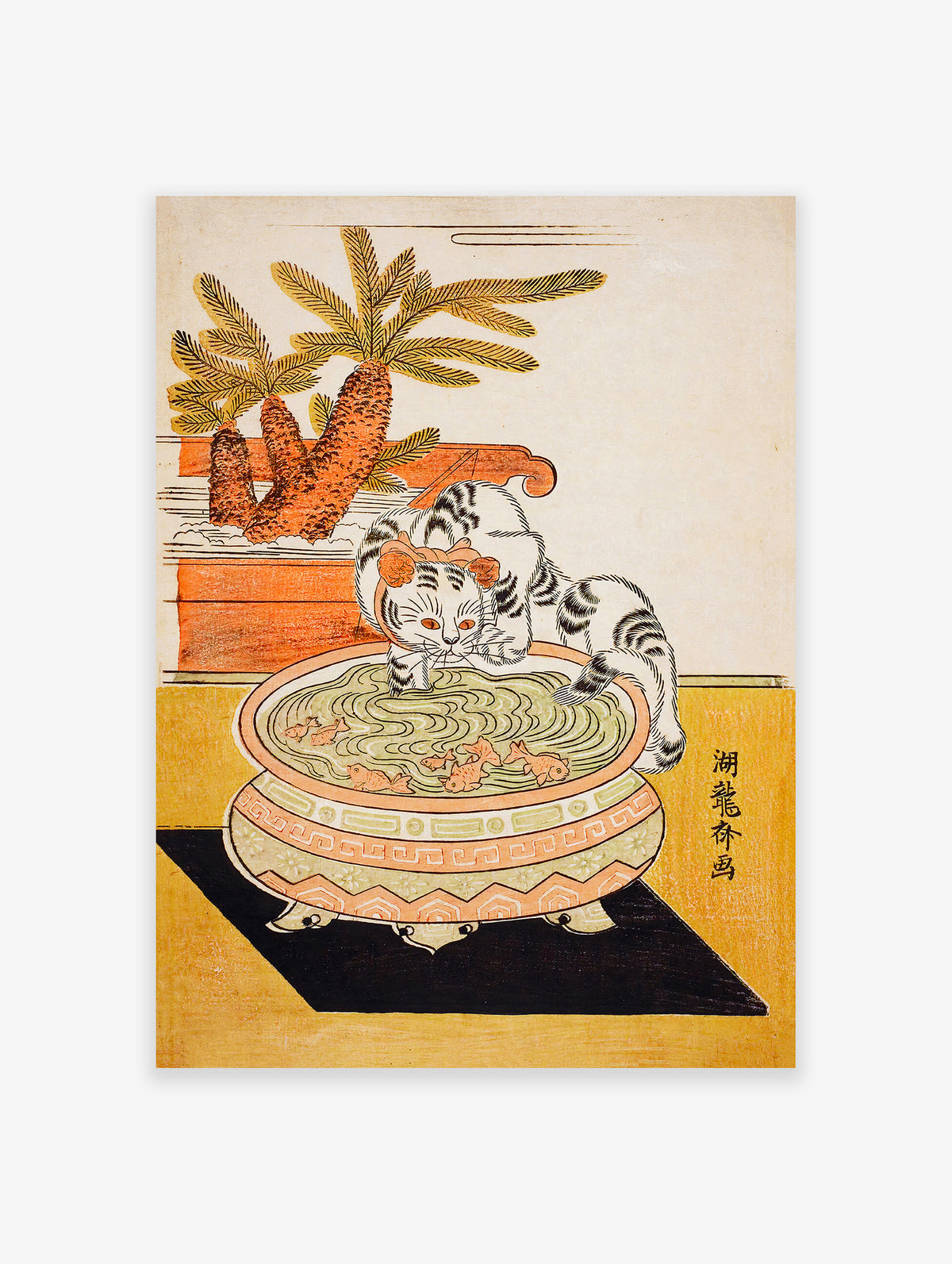 Japanese Cat Poster, Japanese Cat Print