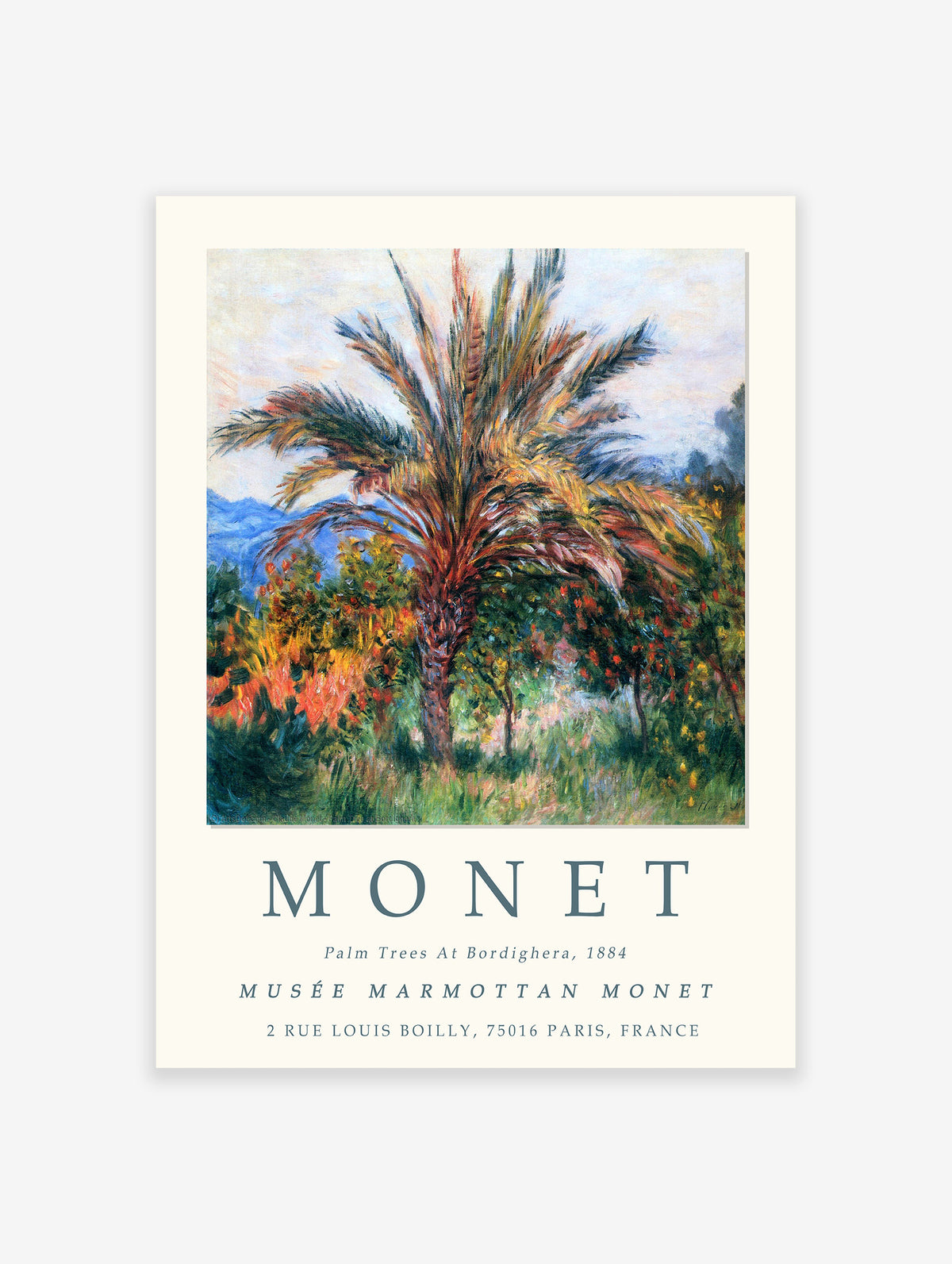 Palm Tree At Bordighera Poster by Claude Monet, Claude Monet Print