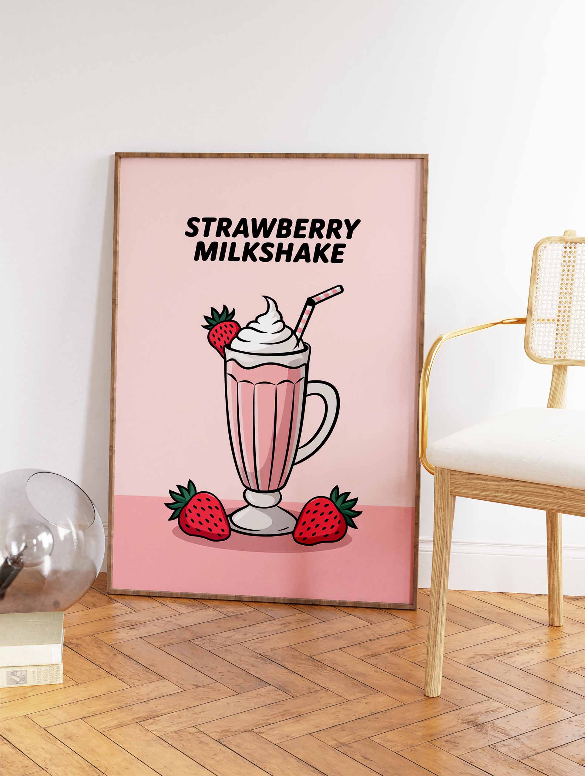 Strawberry Milkshake Poster