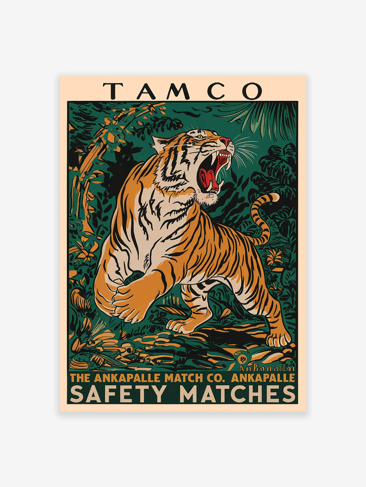 Tamco Tiger Matchbox Poster