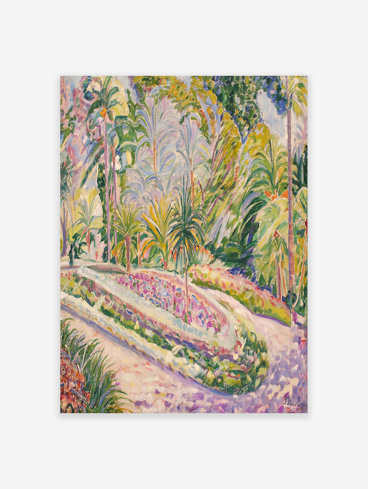 Malaga Garden Poster by Francisco Iturrino, Garden Print