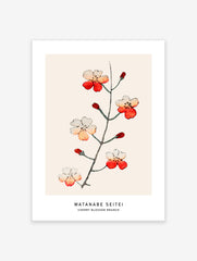 Japanese Cherry Blossom Poster, Japanese Print