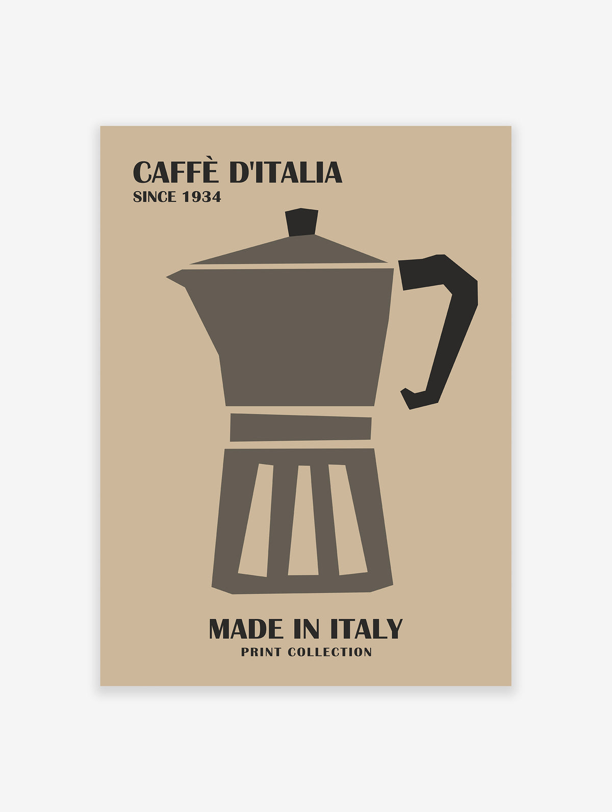 Coffee Art Poster, Vintage Italian Coffee Print