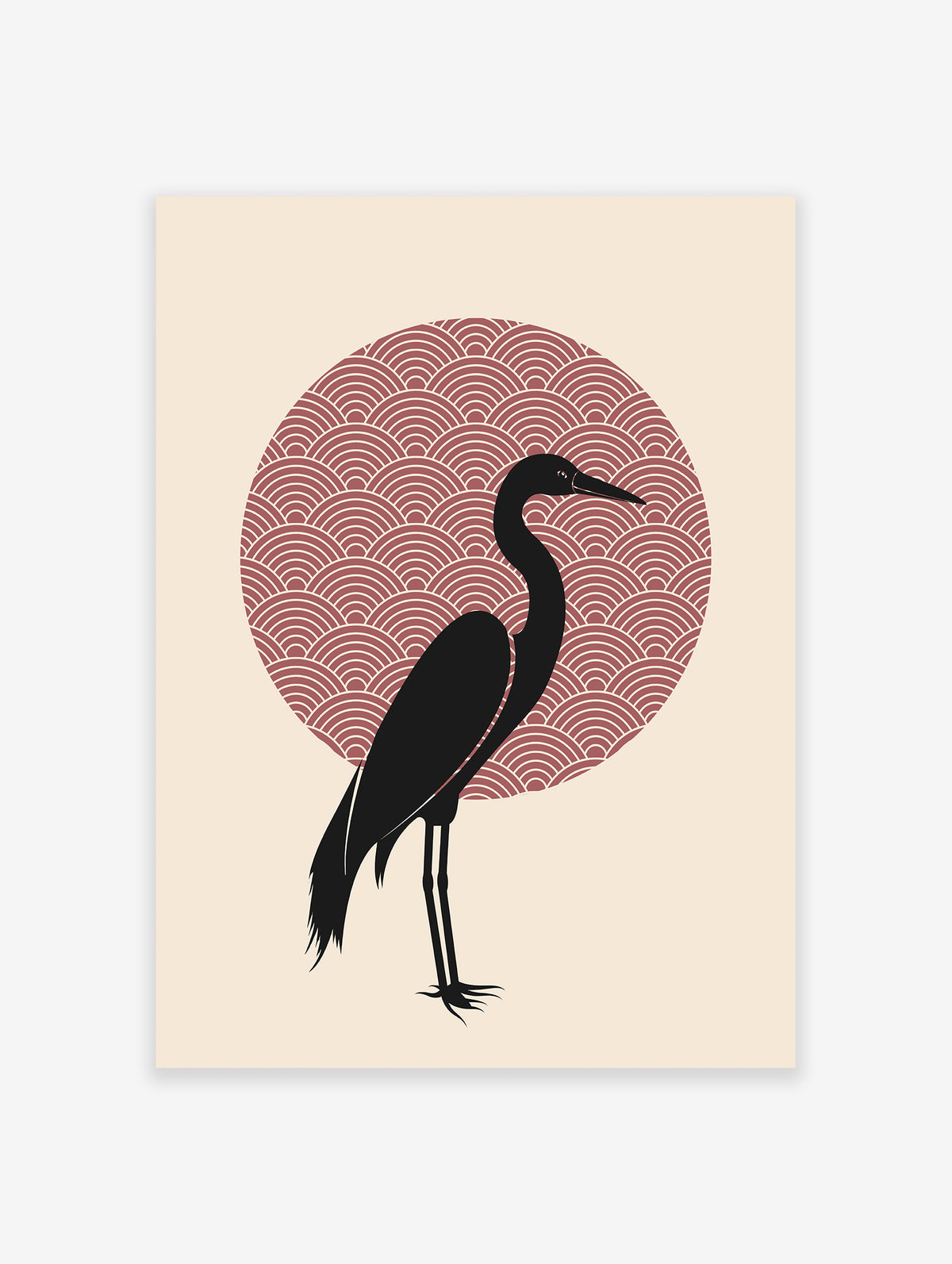 Japanese Crane Poster, Japanese Animal Print