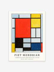 Composition II in Red, Blue, and Yellow Poster by Piet Mondrian, Piet Mondrian Print