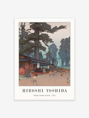 Deer Park Nara Poster by Hiroshi Yoshida, Hiroshi Yoshida Print