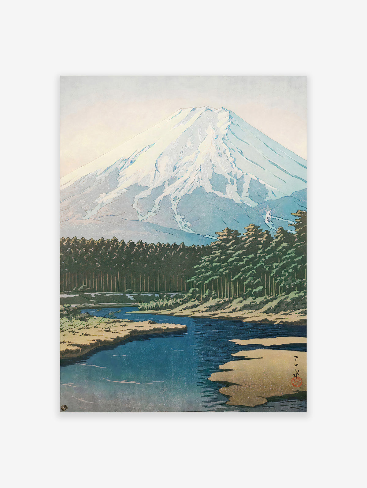 Mt. Fuji from Oshino Poster, Japanese Print