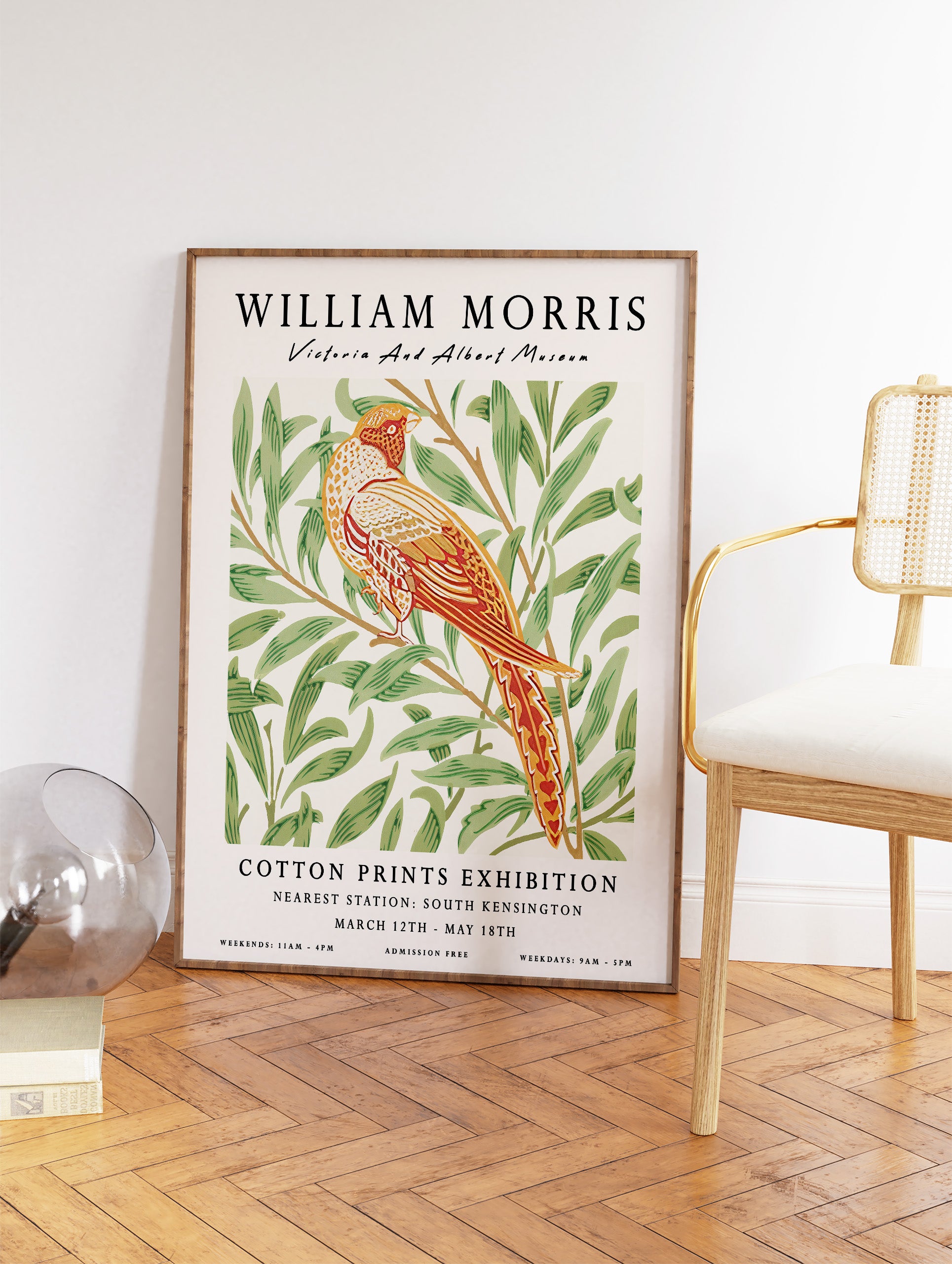 Bird Leaf Flower Poster by William Morris, William Morris Print