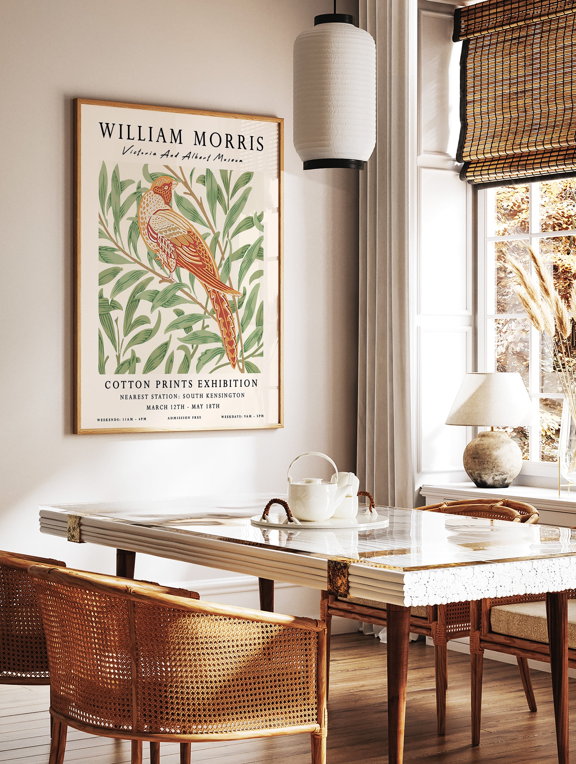 Bird Leaf Flower Poster by William Morris, William Morris Print