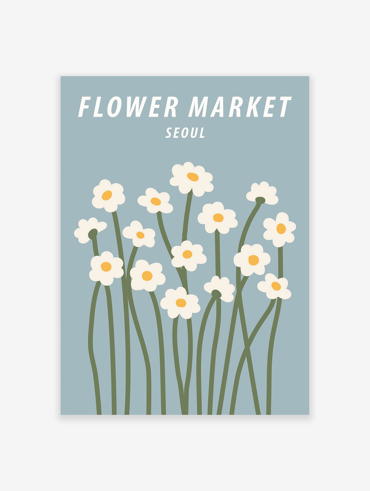 Flower Market Seoul Poster, Korean Floral Print