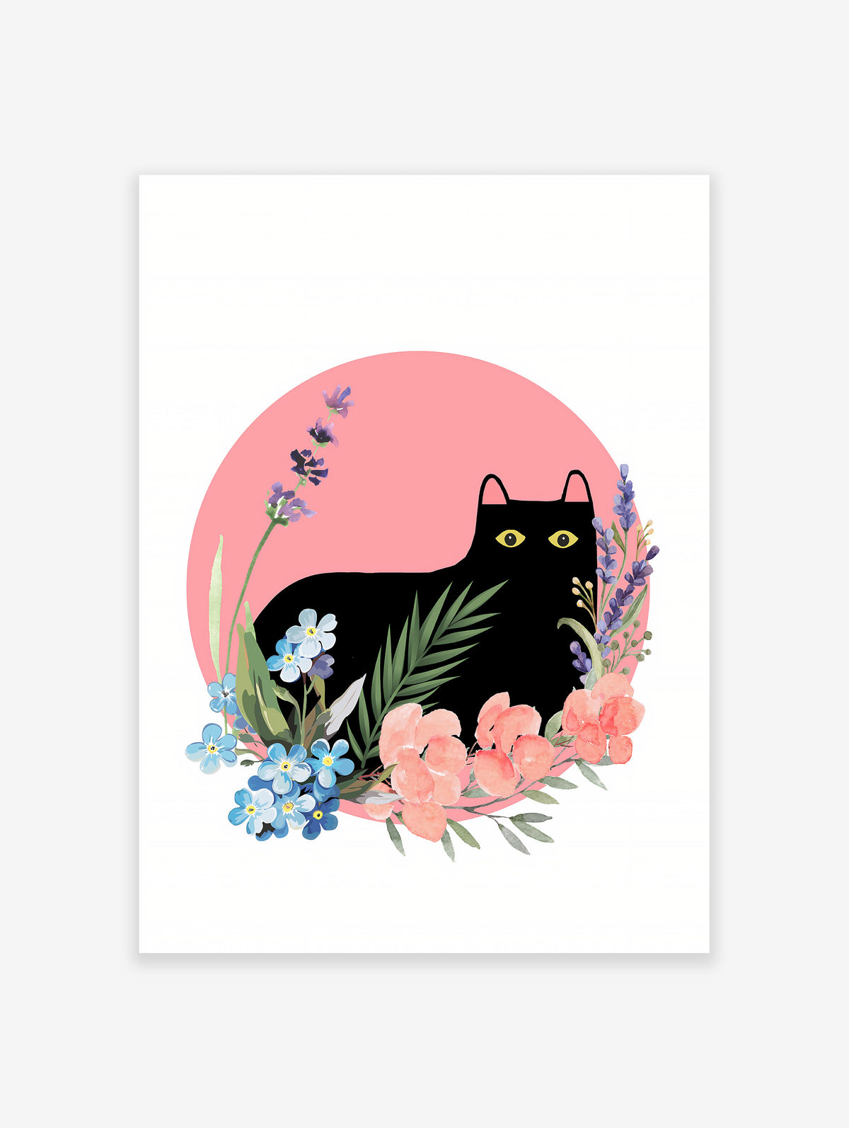 Black Cat Poster, Black Cat Print