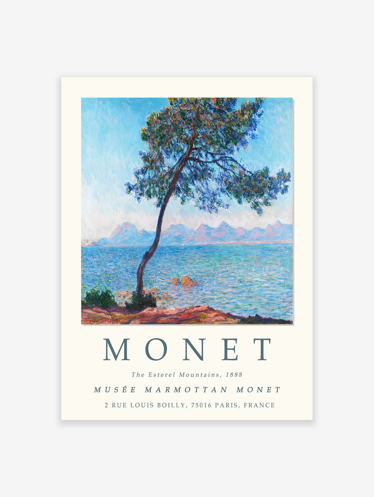 The Esterel Mountains by Claude Monet Poster, Claude Monet Art Print