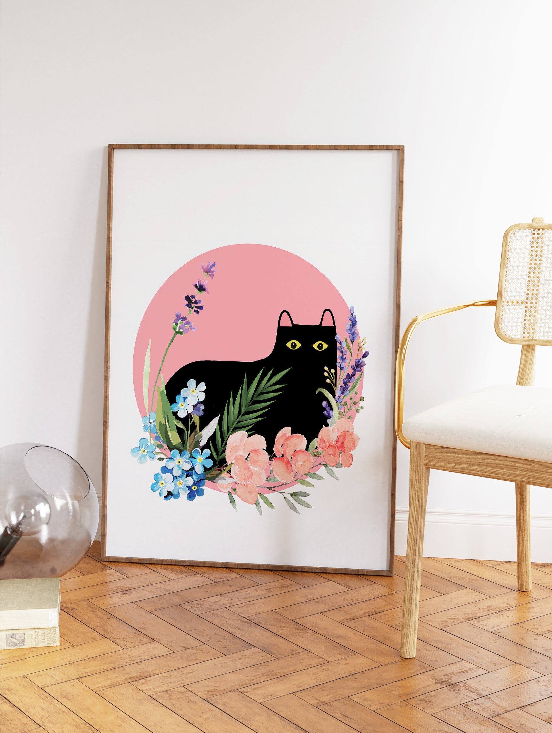 Black Cat Poster, Black Cat Print