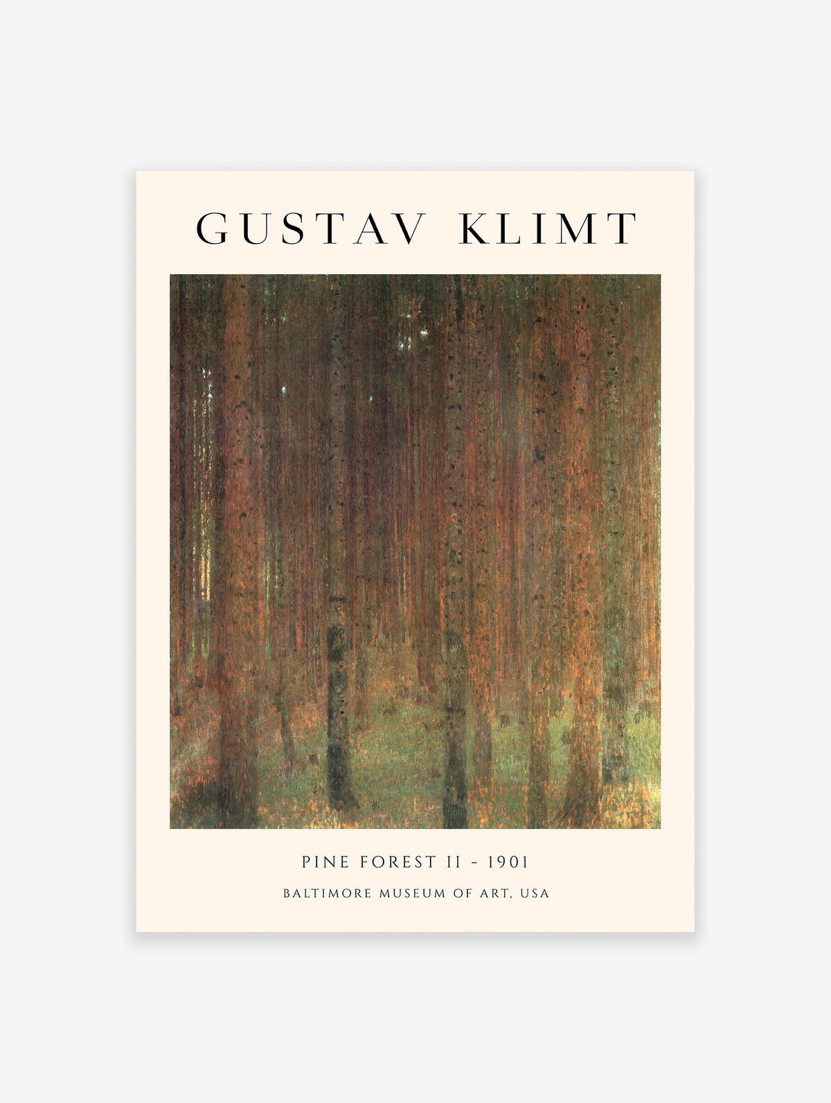 Pine Forest Poster by Gustav Klimt, Gustav Klimt Print