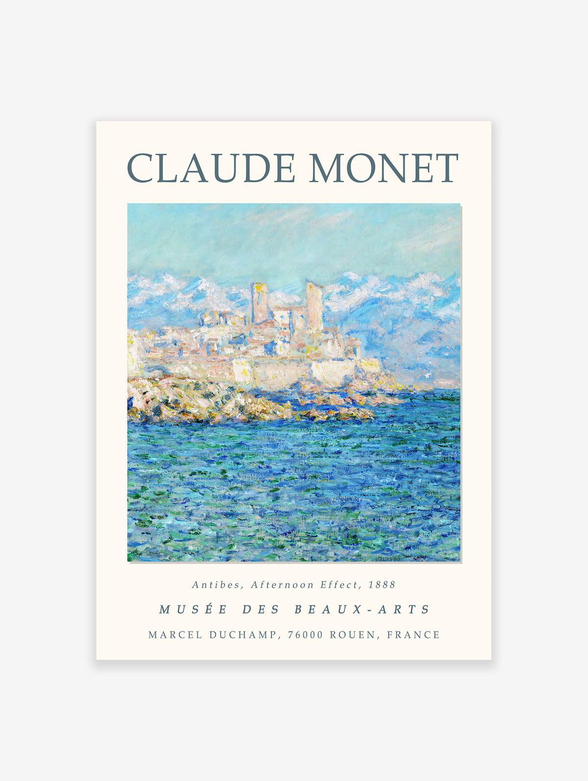 The Fort of Antibes Poster by Claude Monet, Claude Monet Print