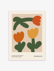 Flower Market Switzerland Poster, Floral Print