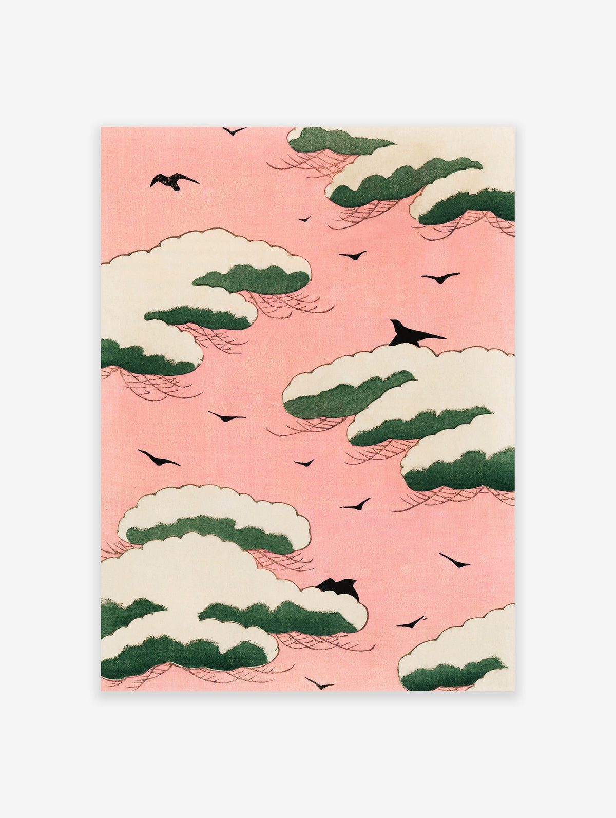 Pink Sky Poster by Watanabe Seitei, Watanabe Seitei Print