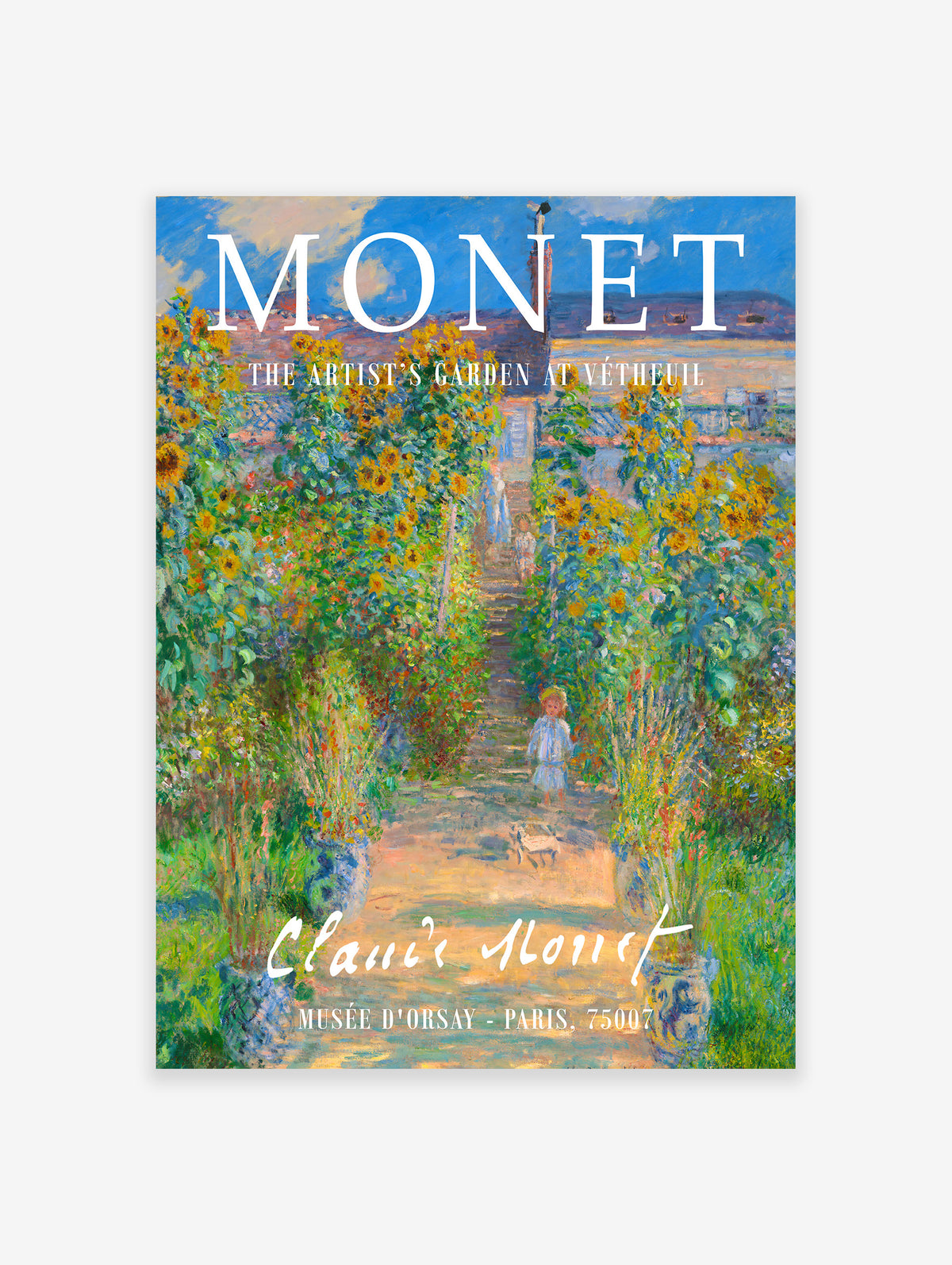 The Garden at Vetheuil by Claude Monet Art Poster, Claude Monet Print