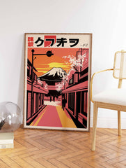 Mount Fuji Retro Poster