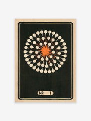 Vintage Japanese Star Firework Poster, Japanese Print