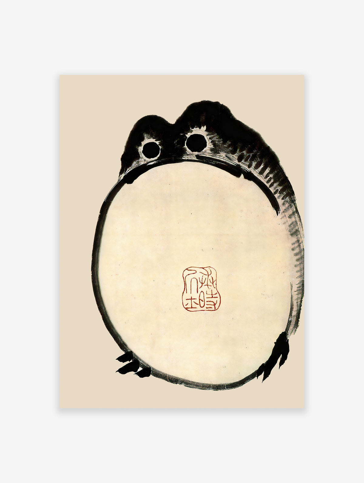 Japanese Frog Poster, Matsumoto Hoji Print