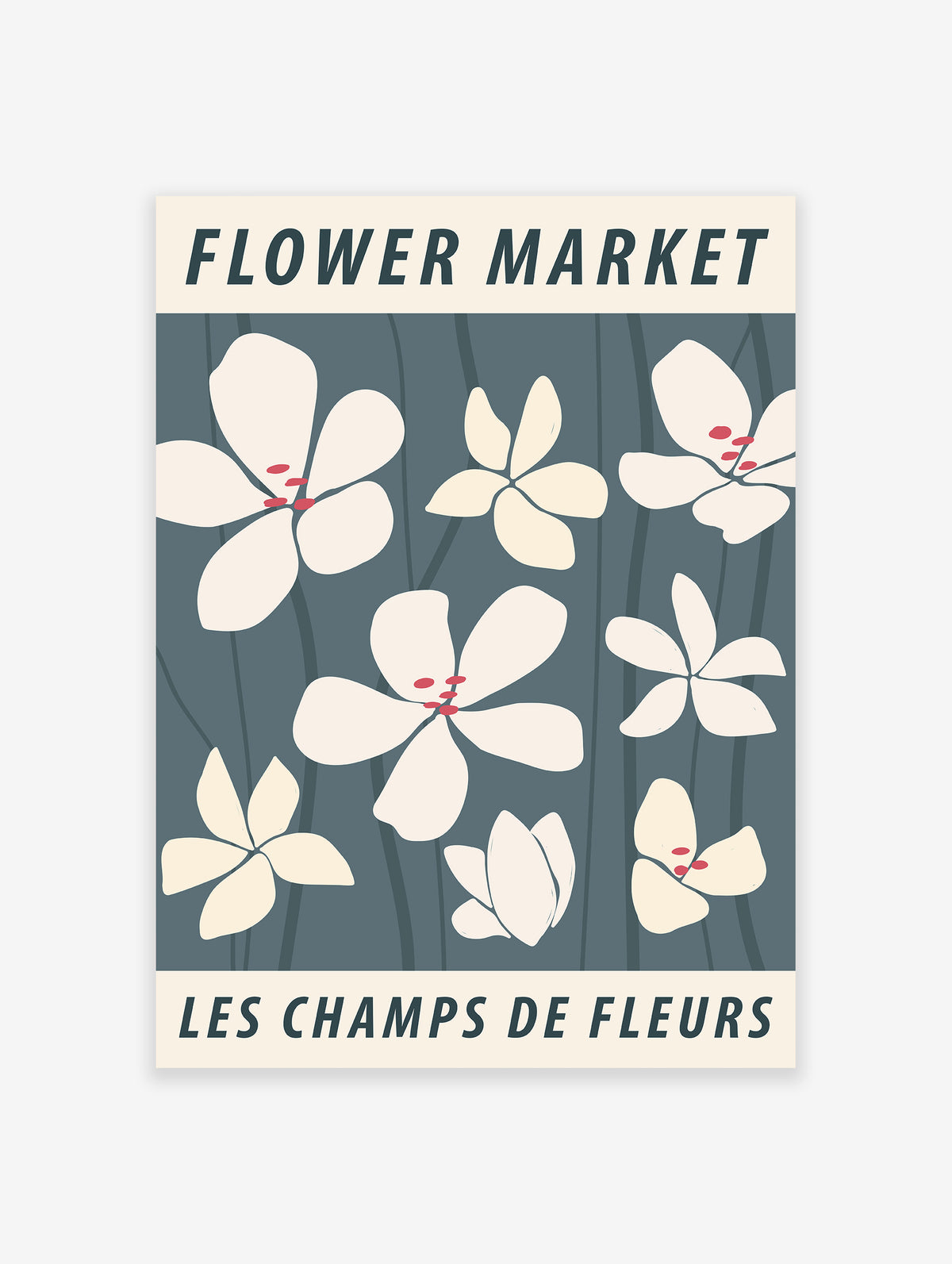 French Flower Market Poster, Parisian Floral Print