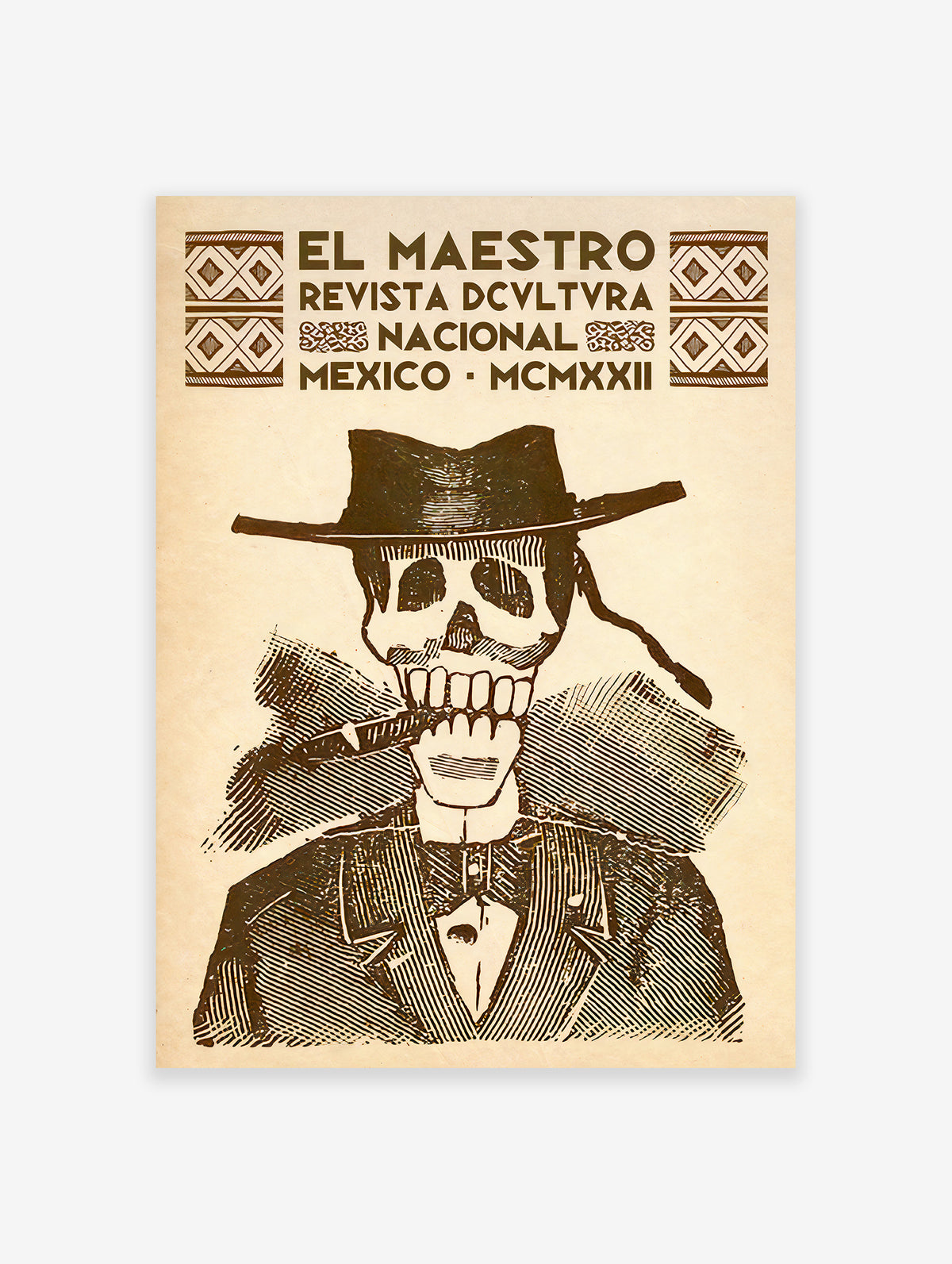 Mexican Skeleton Poster, Mexican Print