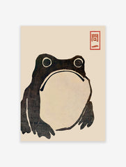 Japanese Frog Poster, Matsumoto Hoji Print